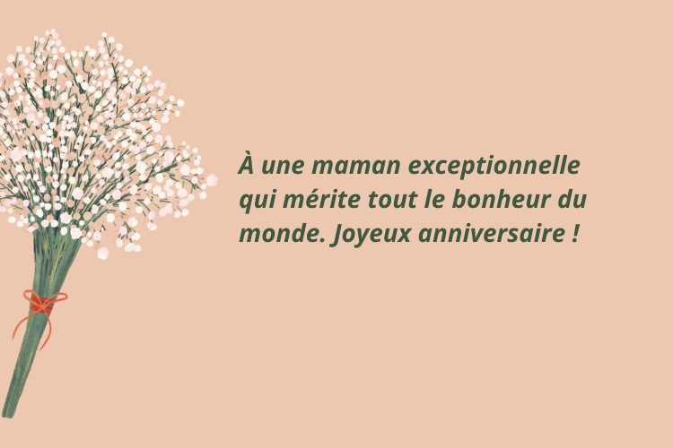 Souhaits anniversaire pour maman de 50 ans