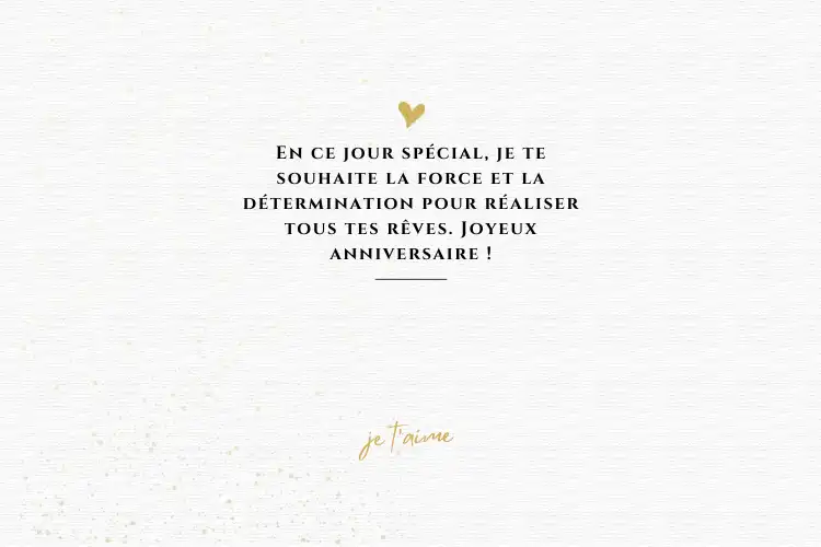 message d'anniversaire sympa motivation