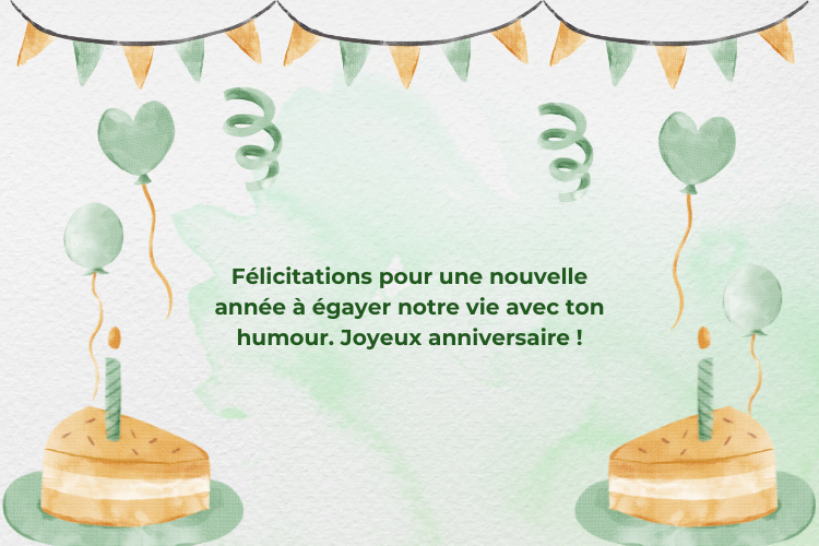 Court et rigolo joyeux anniversaire humour homme