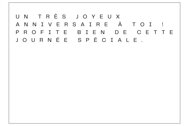 Court Message d'anniversaire sympa