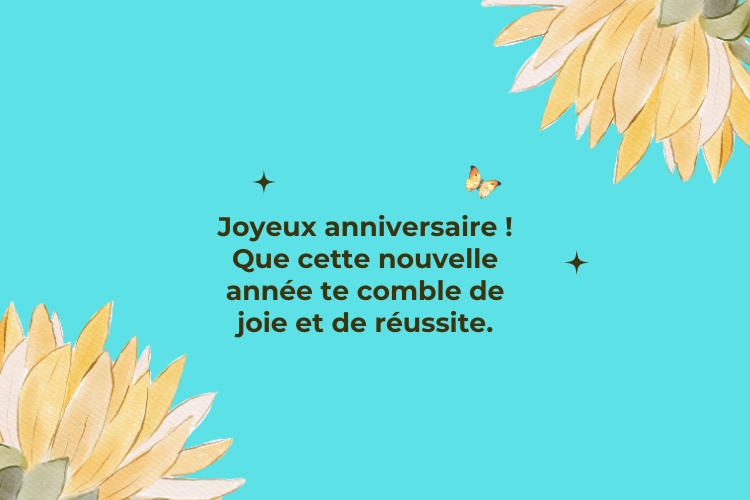 Joyeux anniversaire en français