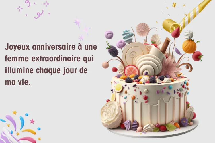 Souhaits anniversaire pour femme