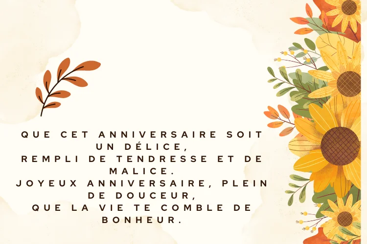 Douce anniversaire Poésie