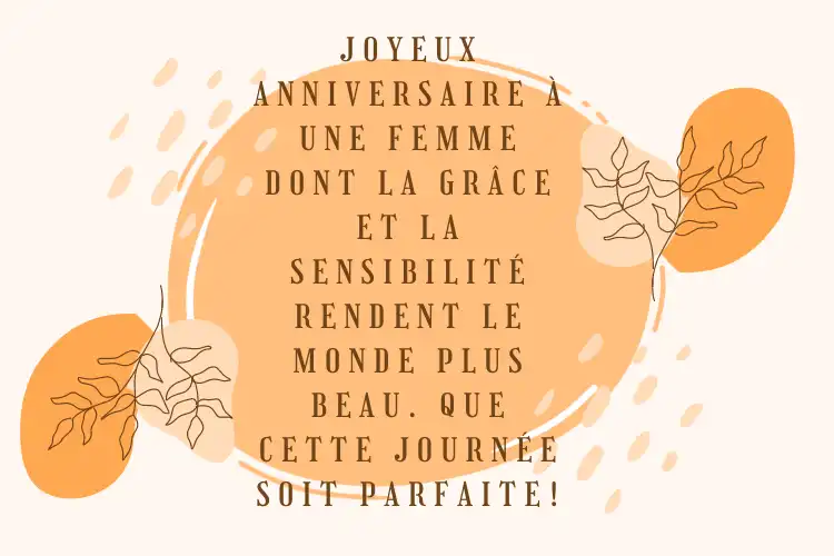 Souhaits d'anniversaire émotionnels pour femmes chics