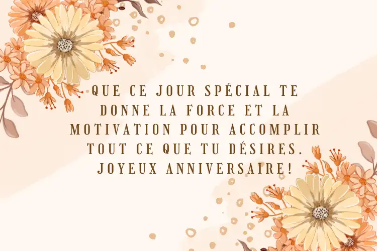 Souhaits d'anniversaire motivation pour femmes chics