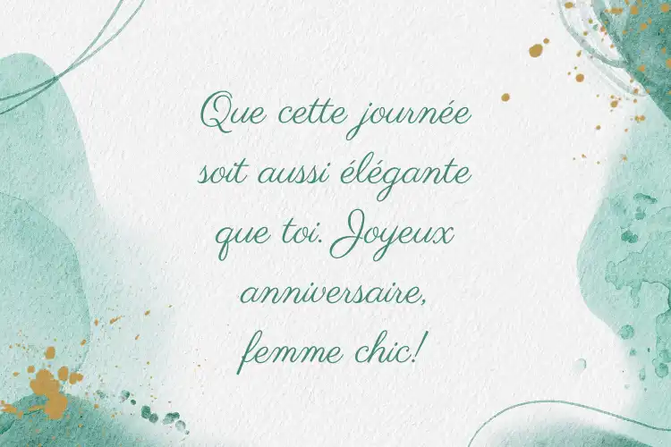 Souhaits d'anniversaire courts pour femmes chics