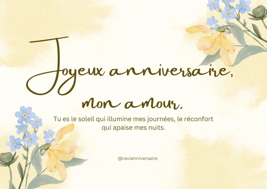 Joyeux Anniversaire Mari - Vœux Doux