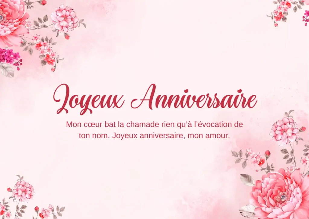 Joyeux Anniversaire Mari - Vœux Romantiques